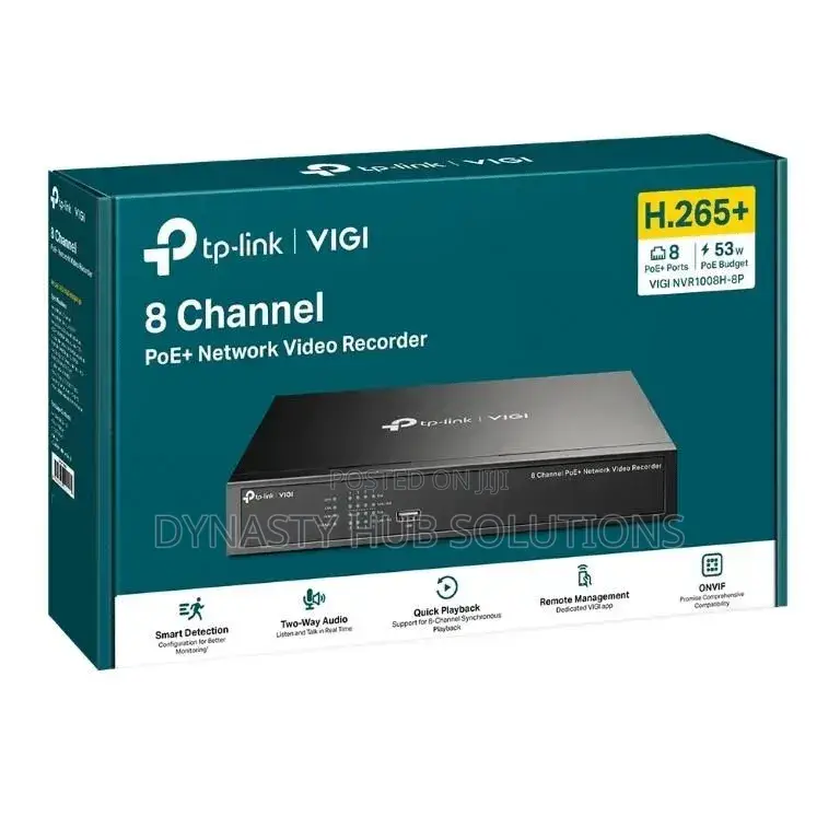 Vigi NVR 1008h-8p 8 Channel Poe+ Network Video Recorder