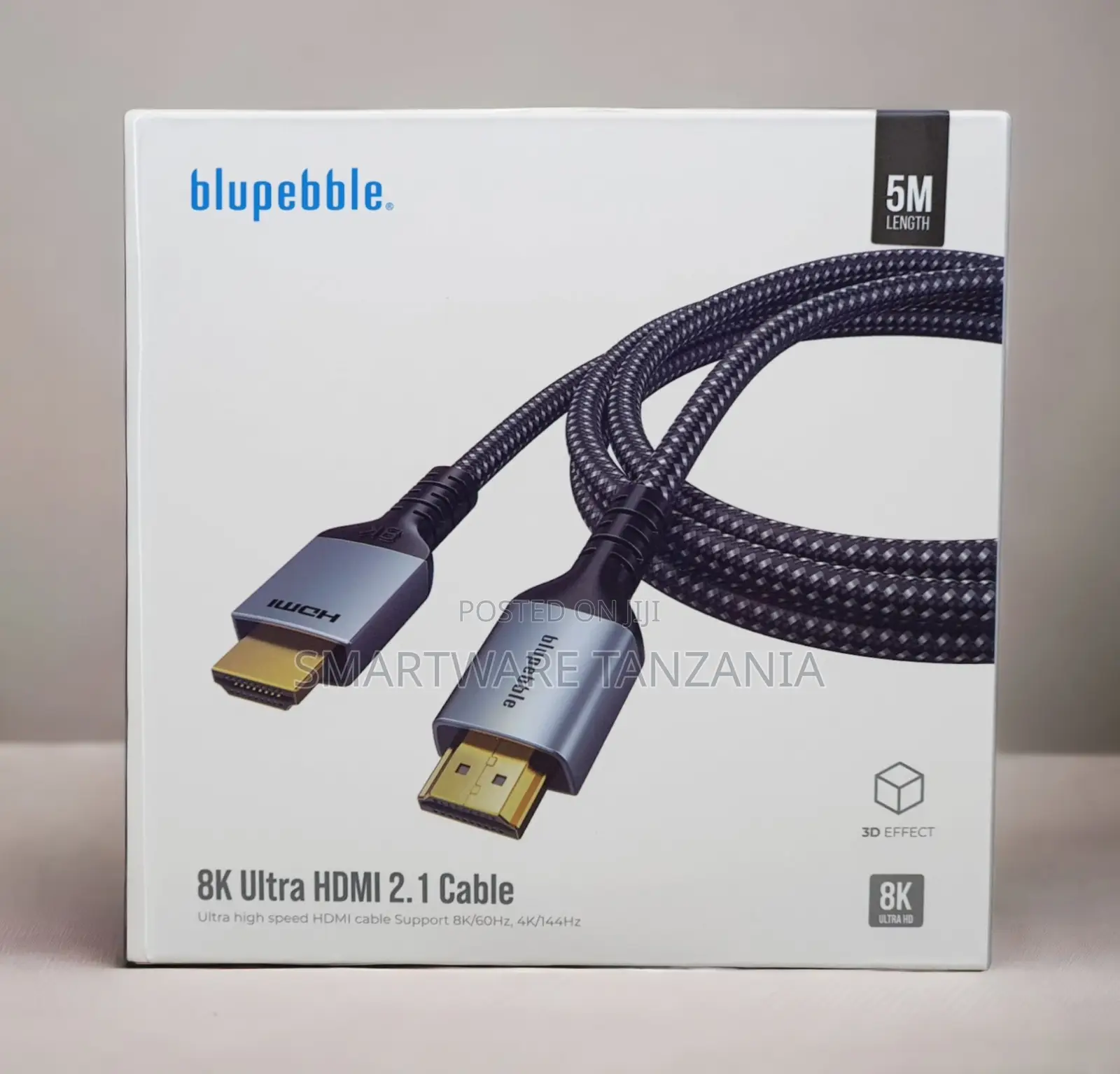 Blupebble Ultra Hdmi 2.1 Cable 5m 144hz Braided