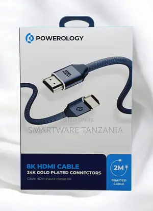 Powerology Hdmi Cable 2m Gold Plated Braided Navy