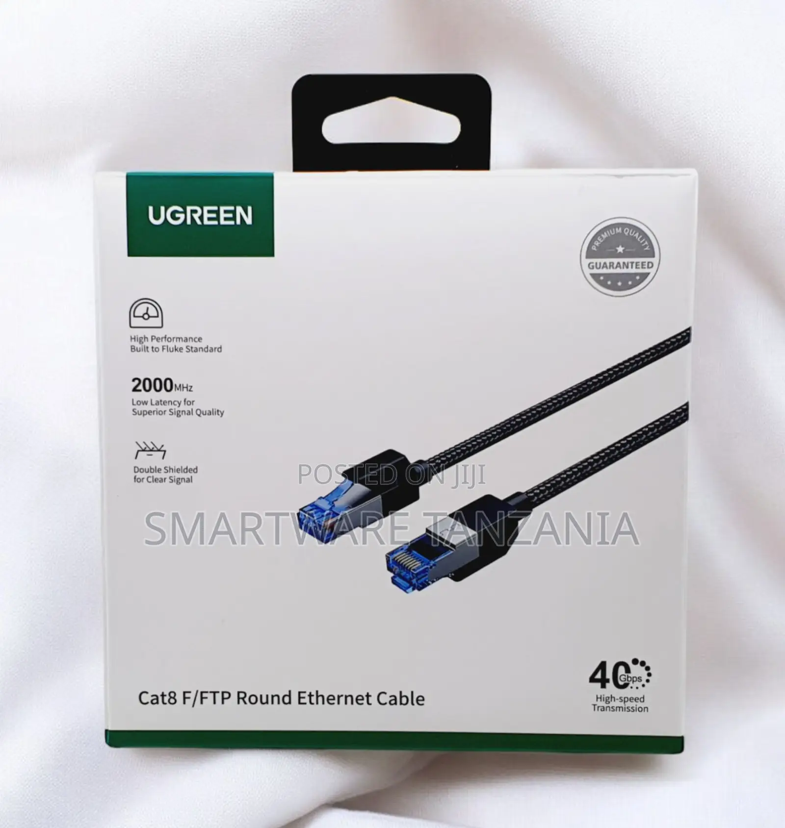 Ugreen Cat8 F/Ftp Braided Ethernet Cable 40gbps 2000mhz