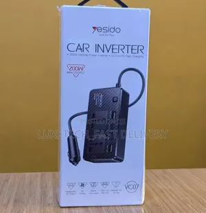 Yesido 200w Car Inverter - Convert Vehicle's 12v Dc Power Into 220v Ac