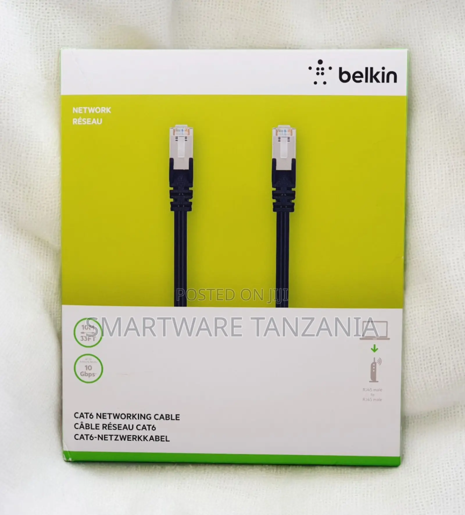 Belkin Cat6 Networking Ethernet Cable 10m 33ft 10gbps Rj45