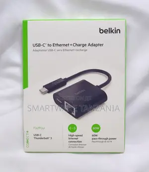 Belkin Usb-c To Ethernet Charge Adapter 60w Thunderbolt 3
