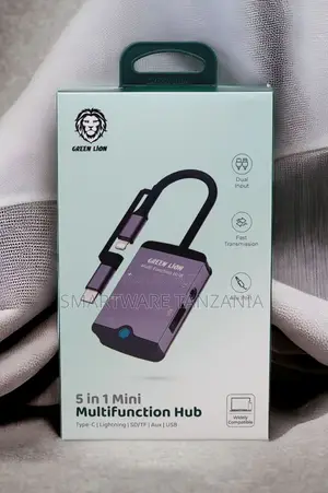 Green Lion 5 in 1 Mini Hub Type-C Lightning Sd Aux Usb