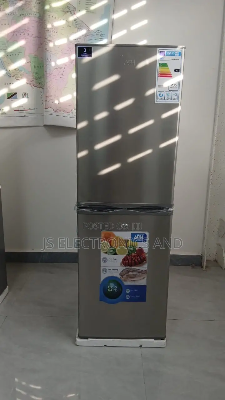 Adh Fridge Ujazo Wake Liter 188 Milango Miwili Freezer Ipo Chini.
