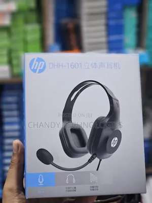 Hp DHH-1601 Wired Stereo Headset Featuring a Built-in Microphone