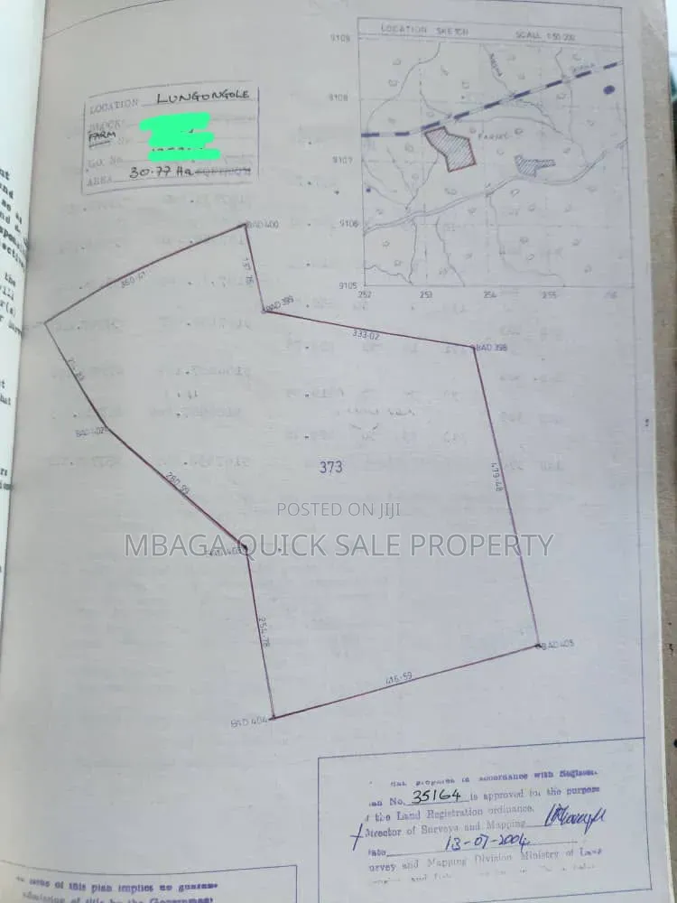 Farm With 374.7 Acres for Sale at Ifakara Mikumi