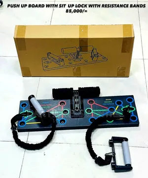 Push Up Board With Sit Up Lock With Resistance Band