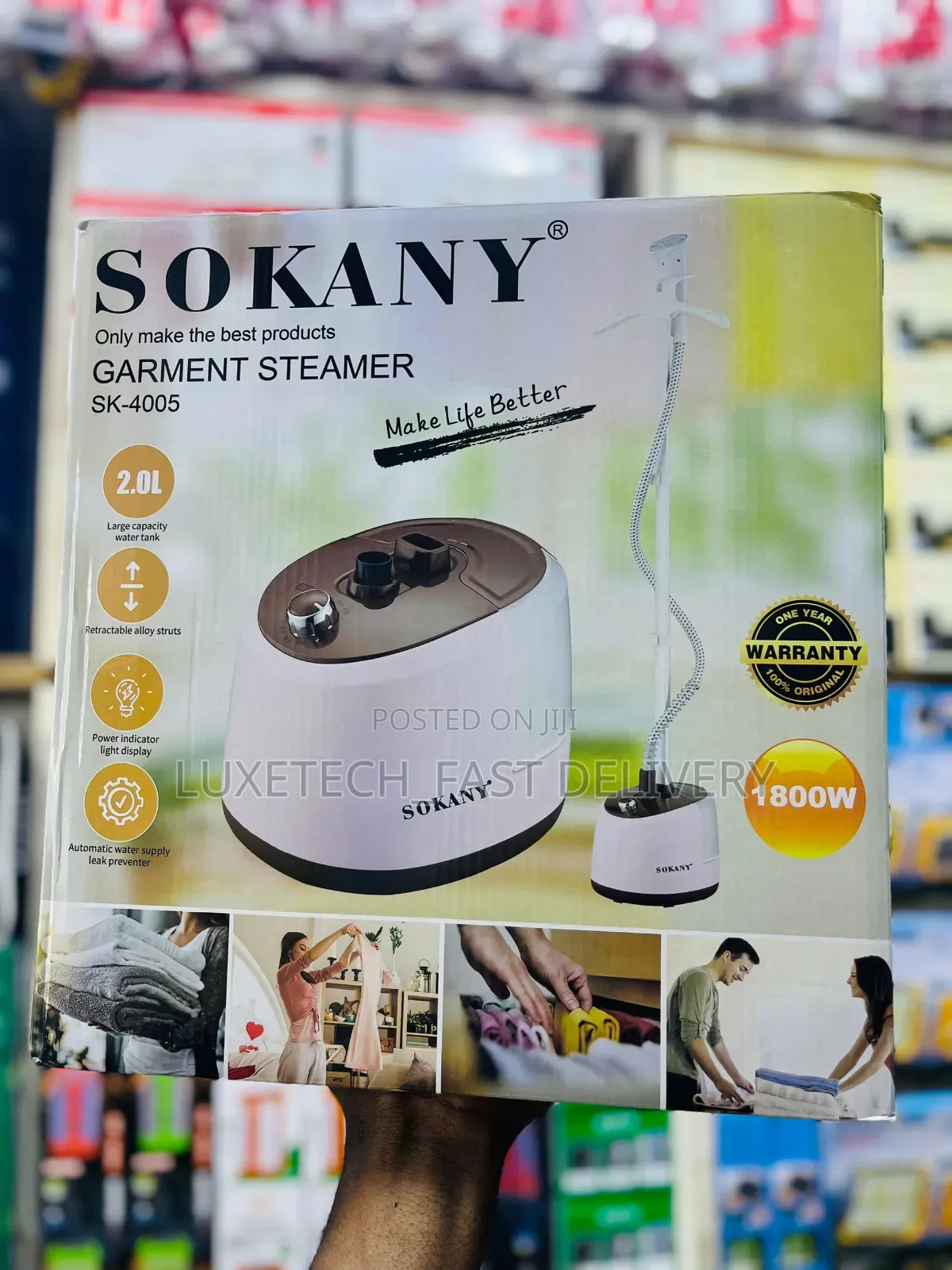 Sokany Vertical Steamer Iron -1800w 2.0l
