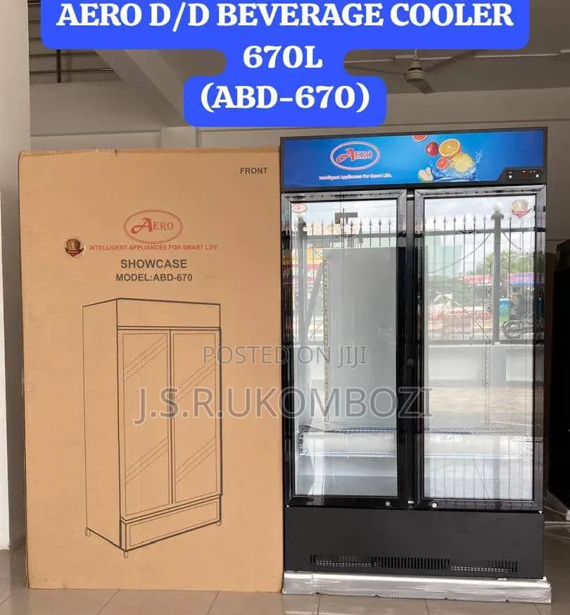 *Aero Double Door Showcase Fridge 670l (Abd-670l -