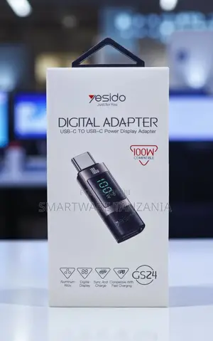 Yesido Gs24 Usb-C Digital Adapter 100w Pd With Led Display