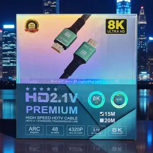 Hd 2.1v Premium Hdmi Cable 15m 48gbps Arc Hdr 4320p