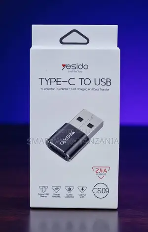 Yesido Gs09 Type-c Female To Usb-a Male Adapter 2.4a Charge