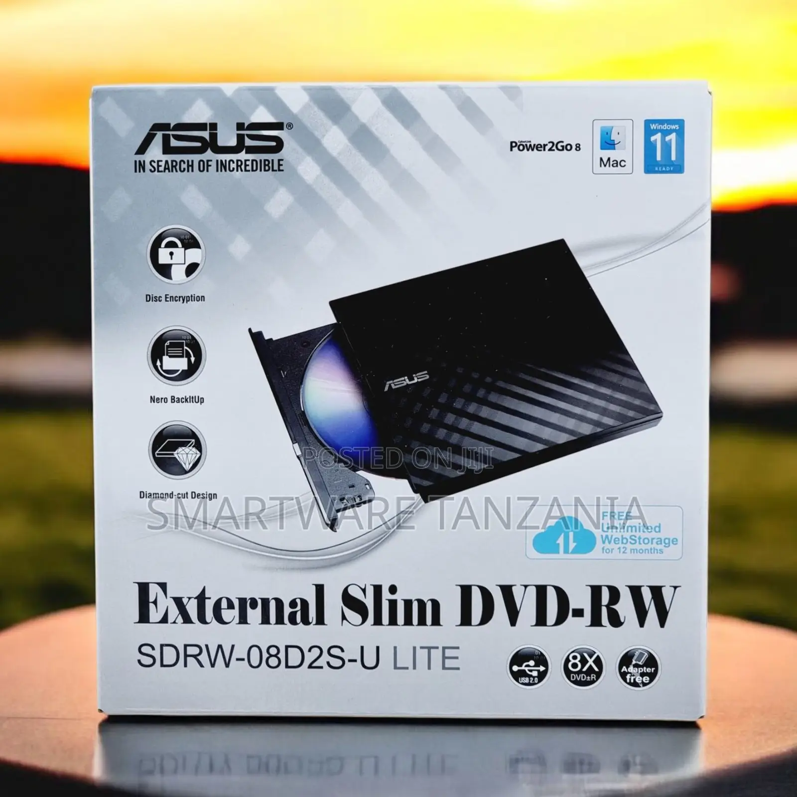 Asus Sdrw-08d2s-u Lite External Slim Dvd-rw Usb Windows Mac