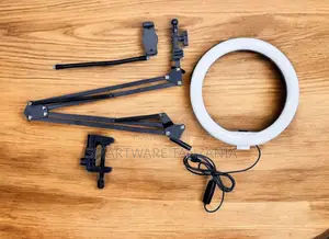Led Ring Light With Flexible Arm Phone Holder For Streaming