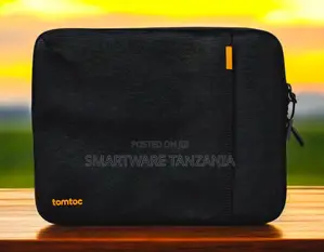 Tomtoc Laptop Sleeve Black Orange 13 Inch Padded Carry Bag