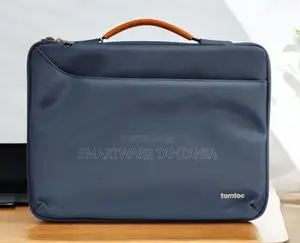 Tomtoc Laptop Briefcase Bag 14 16 Inch Navy Blue Tan Handle
