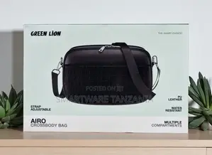 Green Lion Airo Crossbody Bag - Black Pu Leather Adjustable