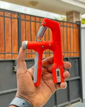 Red Hand Grip Strengthener Adjustable 10-100kg Lcd Counter
