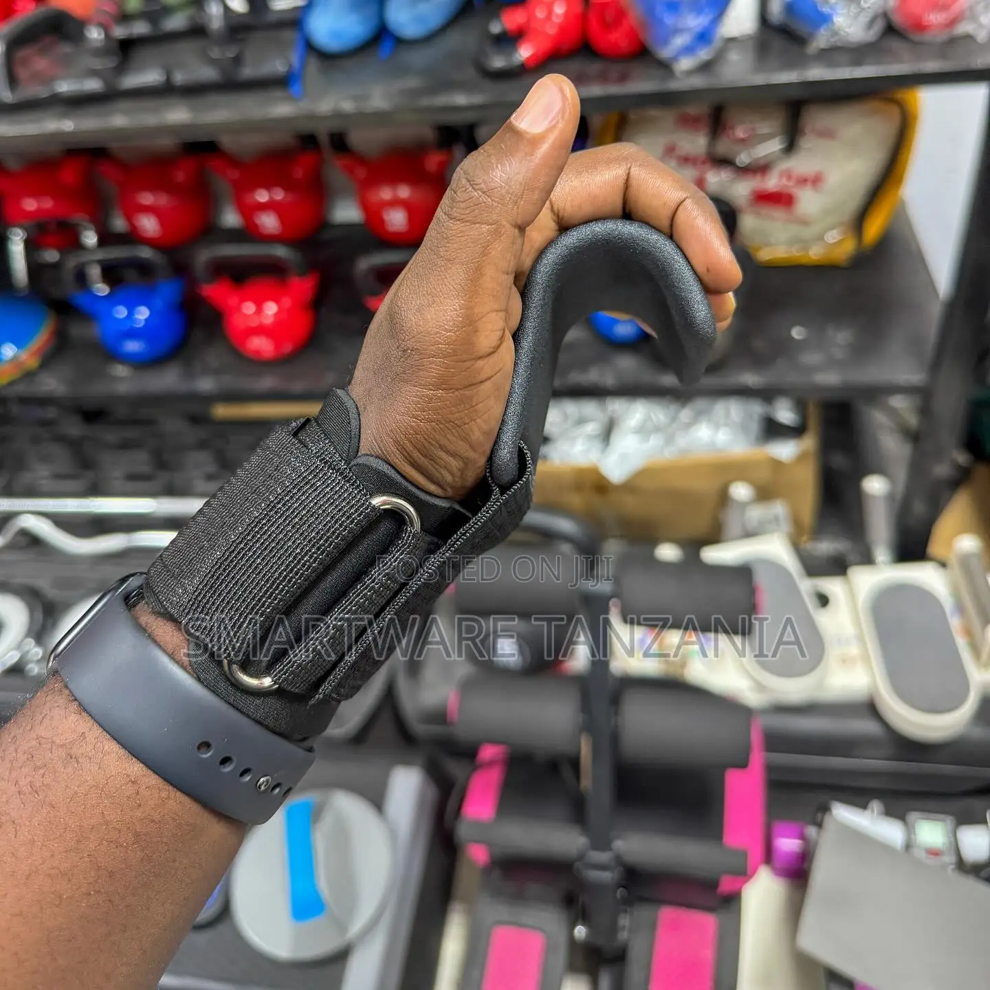 Gym Hook Grips With Padded Wrist Strap For Heavy Lifts