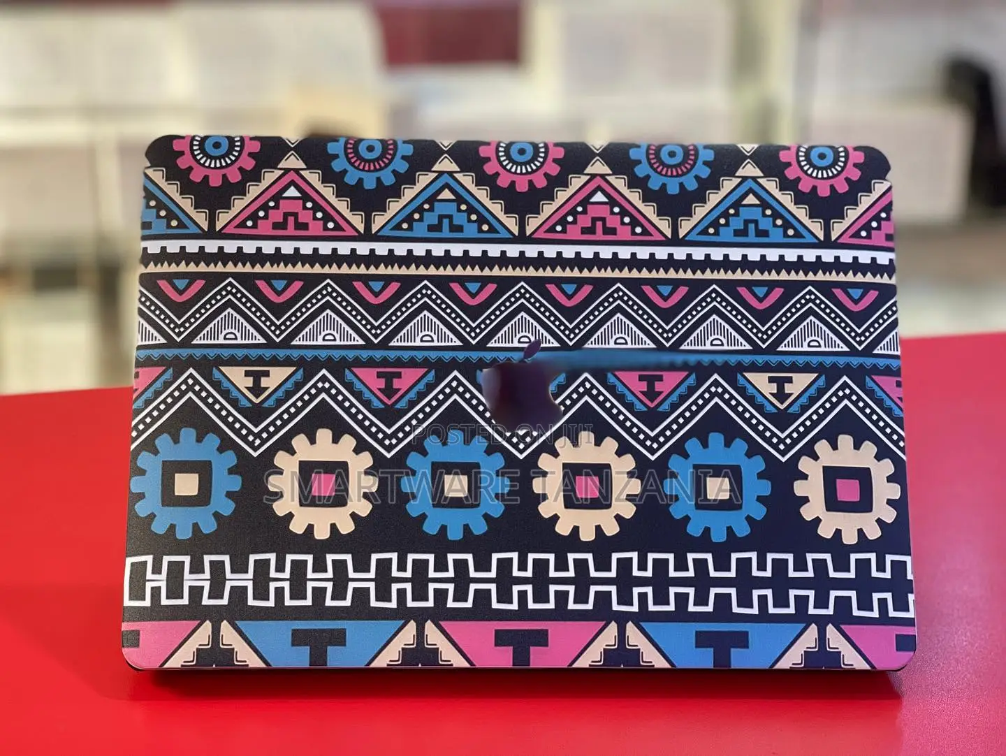 Macbook Case With Bold Aztec Tribal Print Pattern Design