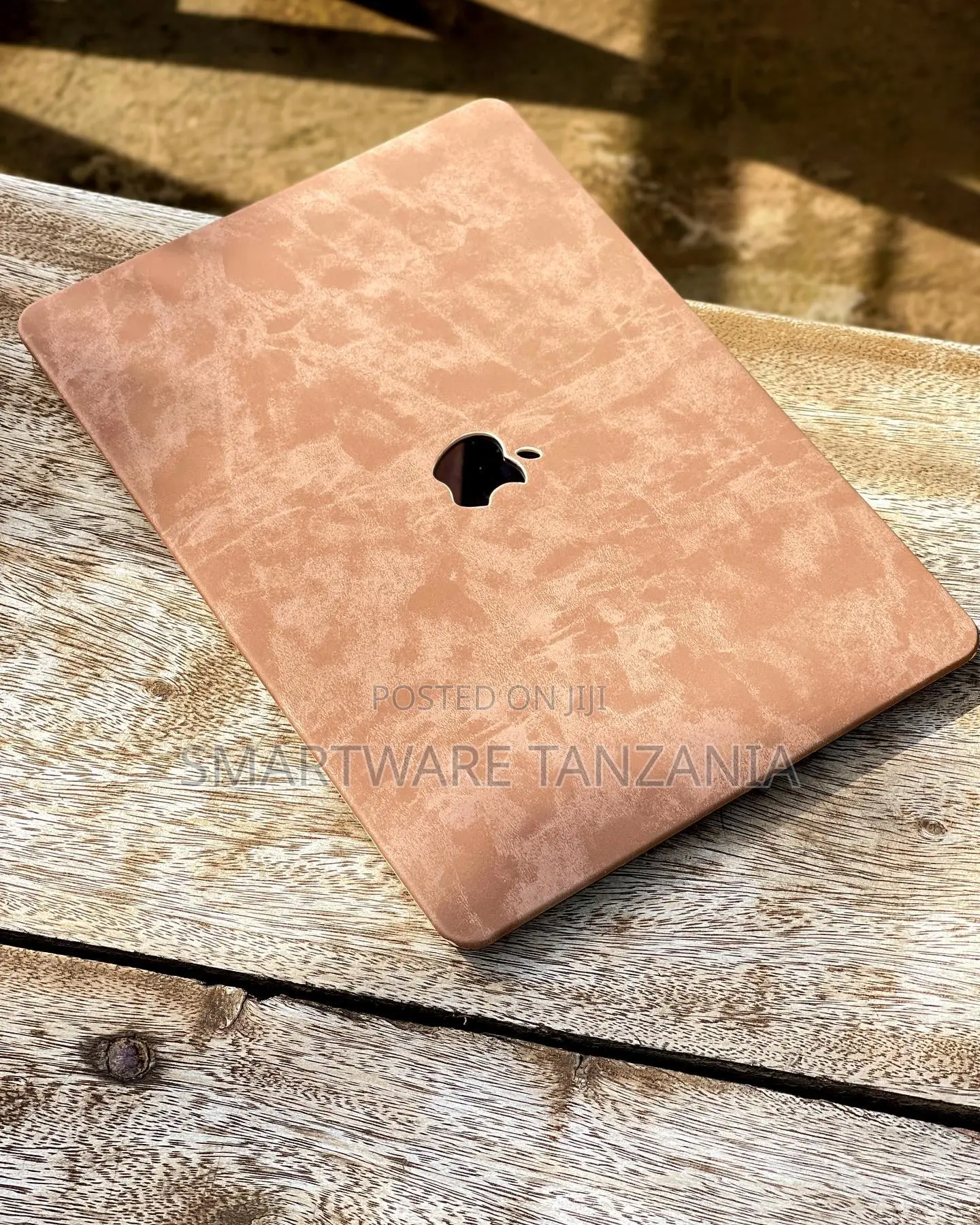 Macbook Hard Case Rose Gold Leather Texture Worn Finish