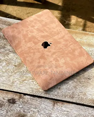 Macbook Hard Case Rose Gold Leather Texture Worn Finish