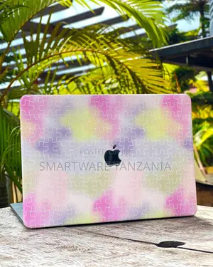 Macbook Hard Case Pastel Pink Puzzle Print Pattern Cover