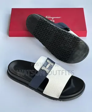 Hermes Branded Men's Leather Sandal Shoes Materials Classic