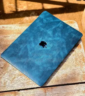 Macbook Hard Case Ocean Blue Leather Grain Finish Cover