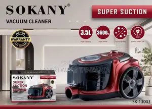 Sokany Sk-13003 3600w Vacuum Cleaner, 3.5 Liter Capacity, Red