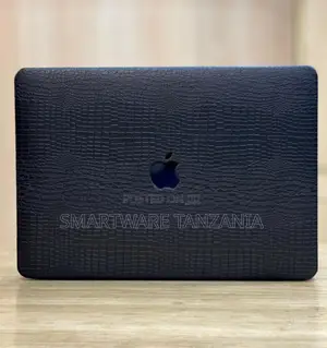 Macbook Hard Case Black Croc Skin Large Scale Cover