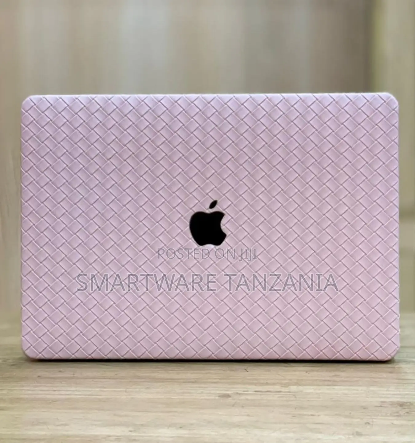 Macbook Hard Case Pink Woven Basket Diamond Texture Cover