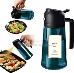 2-in-1 Olive Oil Dispenser Bottle With Spray And Pour Cap