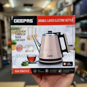 Geepas Gk38012 Double Layer 1.2l Electric Kettle Rose Gold