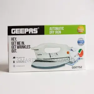 Geepas Gdi7752 Automatic Dry Iron Heavy Weight Teflon Sole