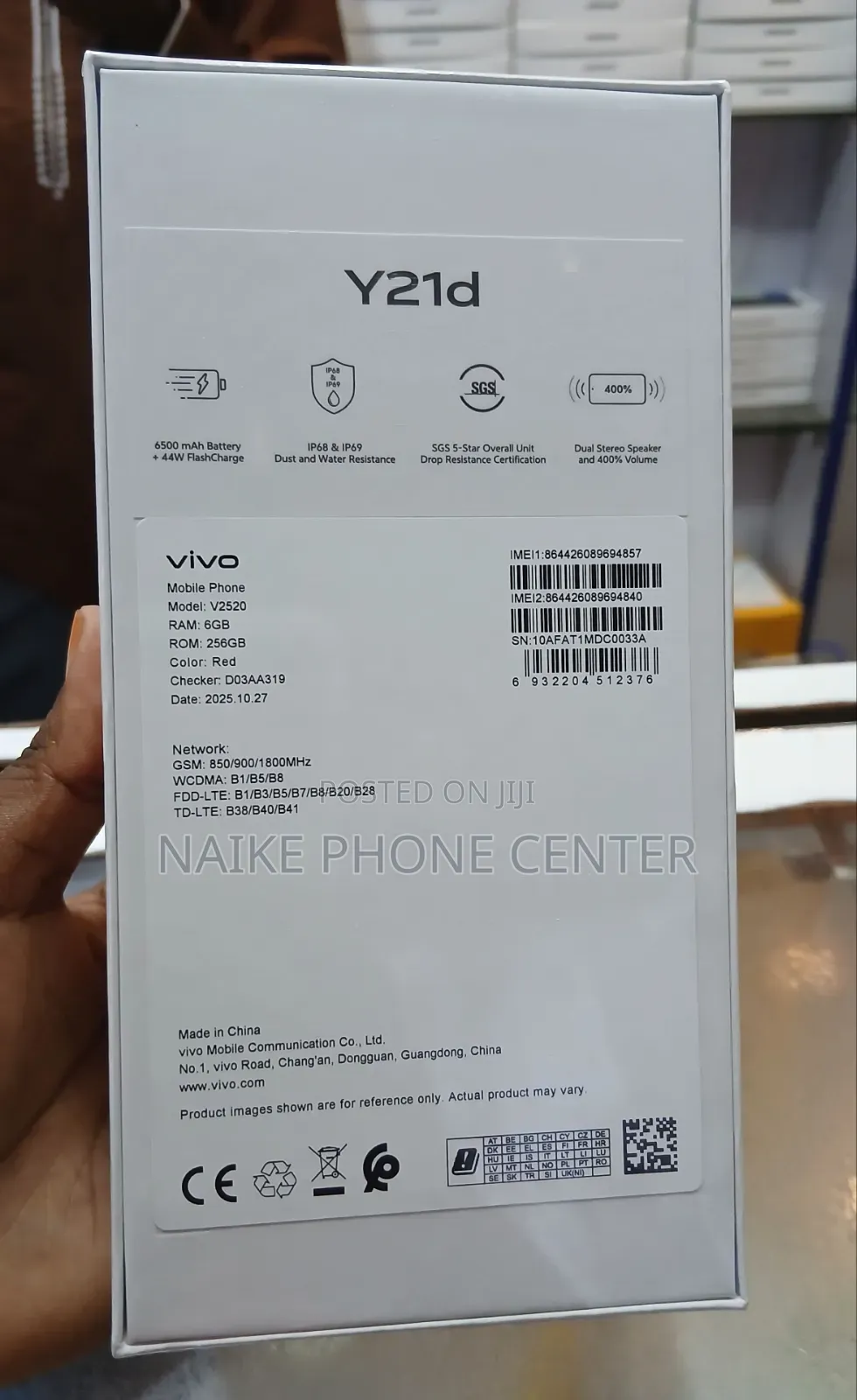 New Vivo Y21d 128 GB Red