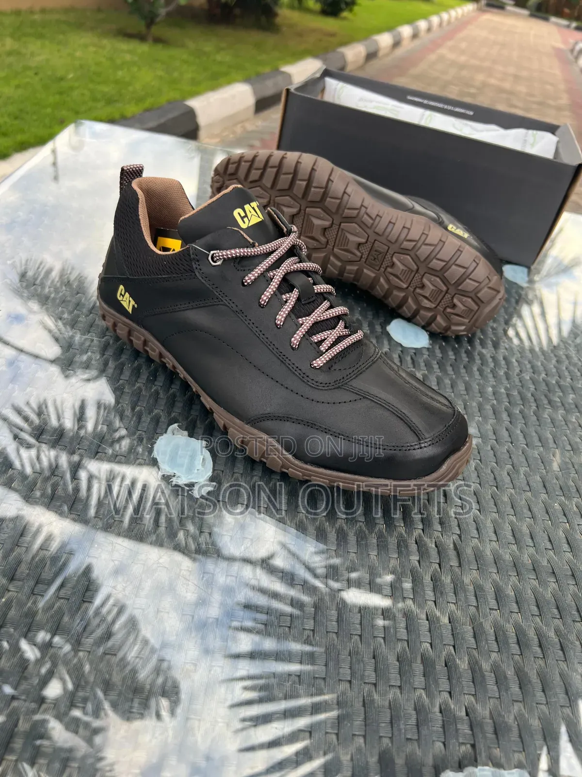 Men's Leather Shoes Caterpillar Branded Smartly Surfaced
