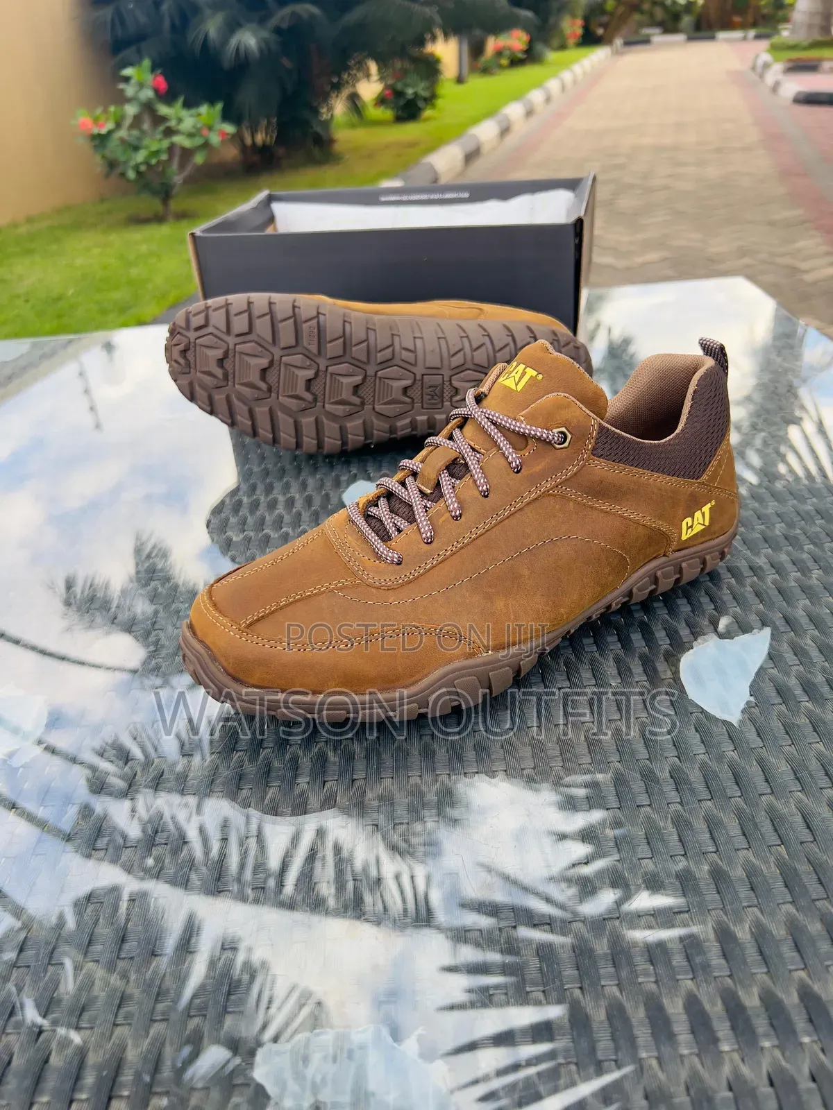 Men's Leather Shoes Caterpillar Branded Smartly Surfaced