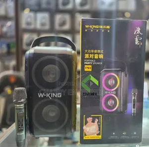 W-King T9 Karaoke Speaker Rechargeable With Tight Bass Mic 80w