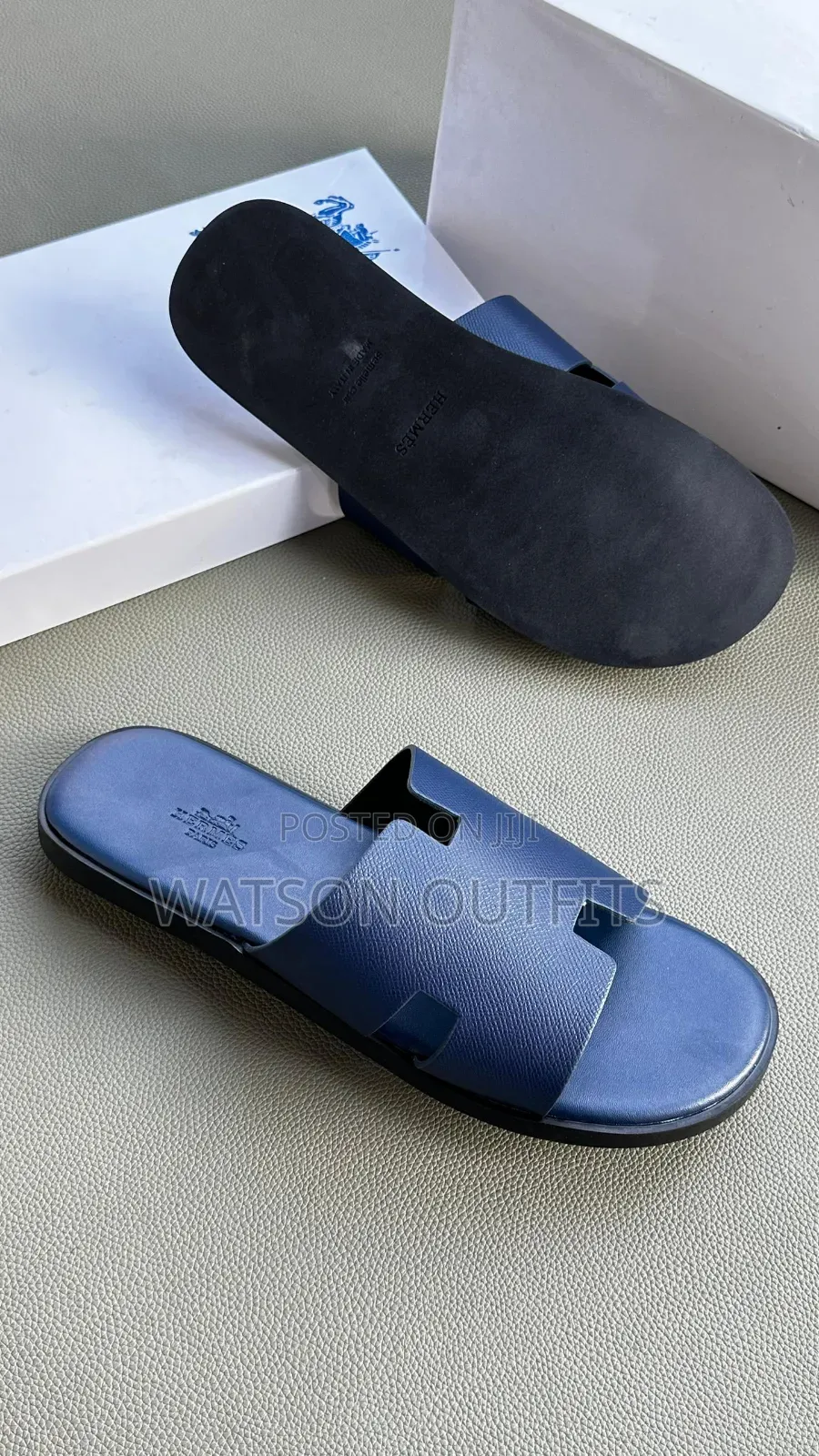Men's Leather Open Shoes or Sandals or Open Footwears Hermes Branded