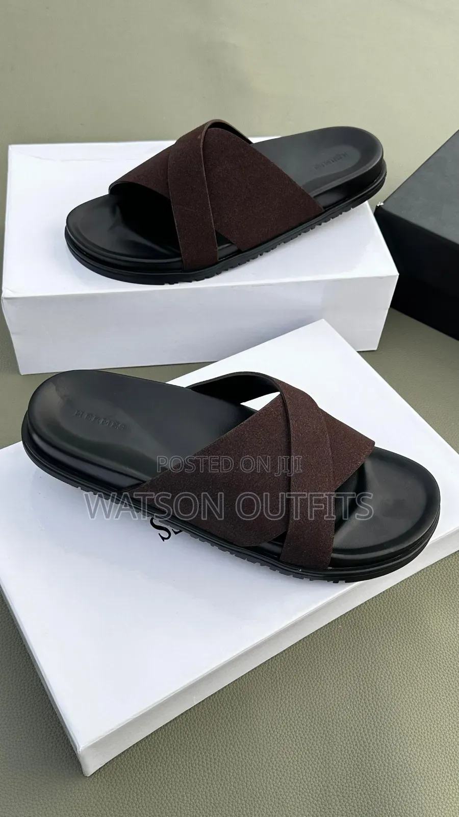 Men's Leather Open Shoes or Sandals or Open Footwears Hermes Branded