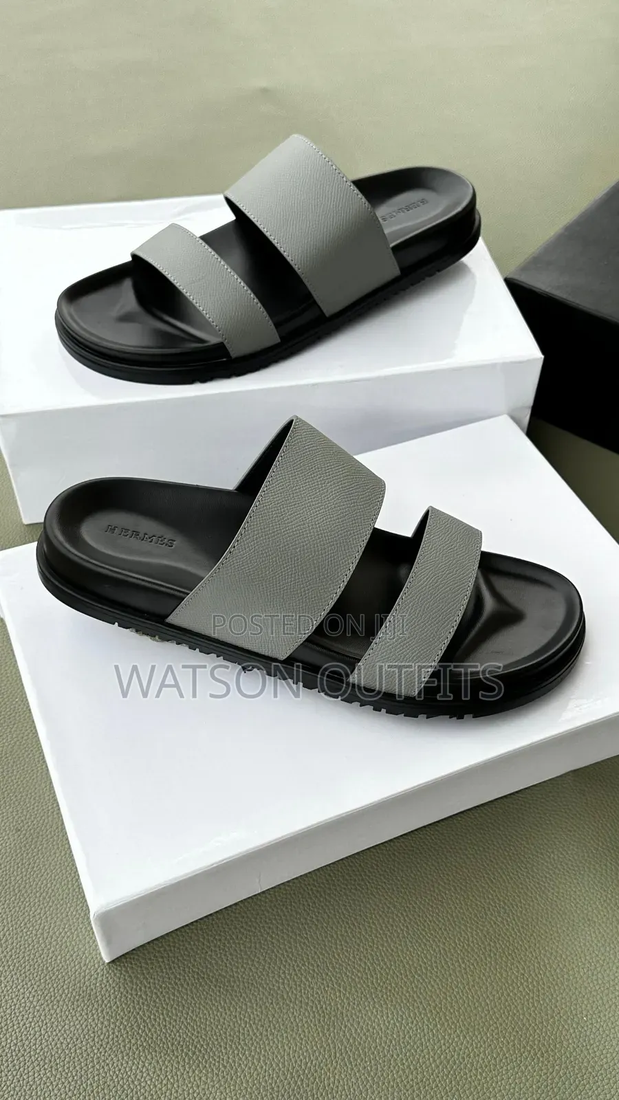 Men's Leather Open Shoes or Sandals or Open Footwears Hermes Branded
