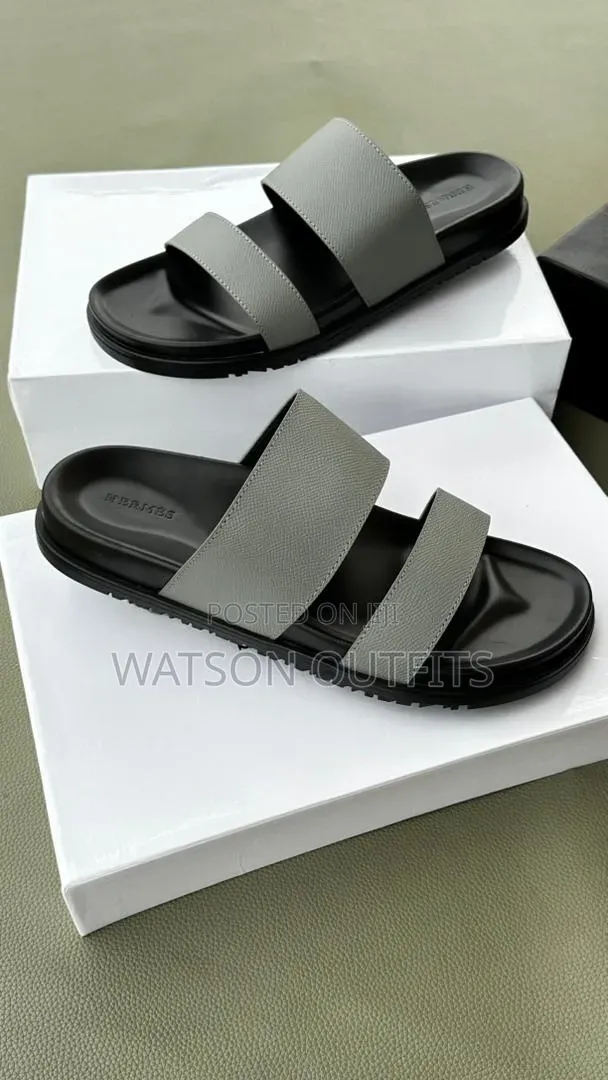 Men's Leather Open Shoes or Sandals or Open Footwears Hermes Branded