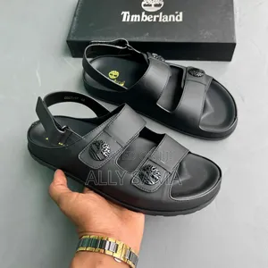 Men's Sandals Timberland Black Material Leather