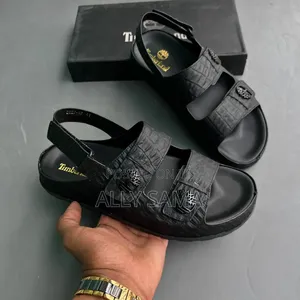 Men's Sandals Timberland Black Material Leather