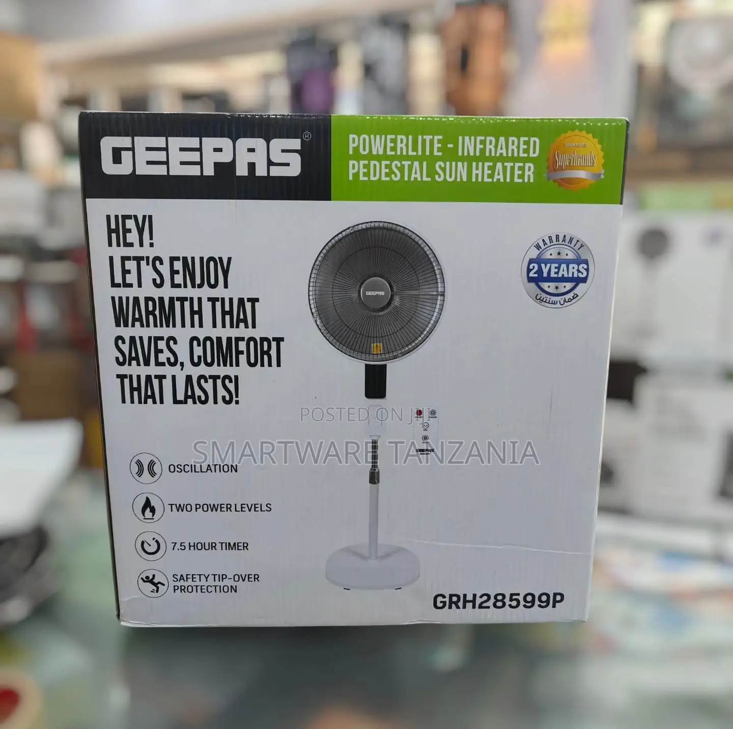 Geepas Grh28599p Infrared Pedestal Sun Heater Oscillation