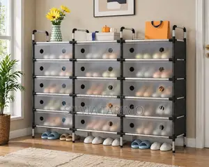 *#6-layers Tripple Row Design Shoe Rack* Dimensions:120*28*110cm *