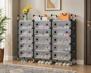 *#6-layers Tripple Row Design Shoe Rack* Dimensions:120*28*110cm *