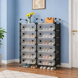 *#7-layers Double Row Design Shoe Rack* Dimensions:81*28*128cm *
